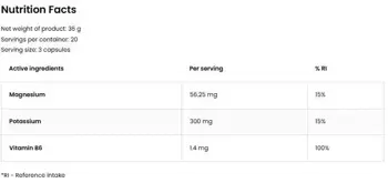OstroVit Magnesium Citrate + Potassium + B6 P-5-P Blisters Магнезиев Цитрат, Калий, Витамин В6 P-5-P - 60 капсули, 20 дози