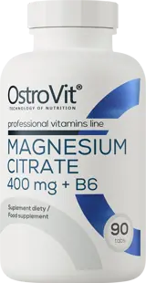 OstroVit Magnesium Citrate 400 мг + B6 Магнезиев Цитрат + Витамин B6 - 90 таблетки, 30 дози