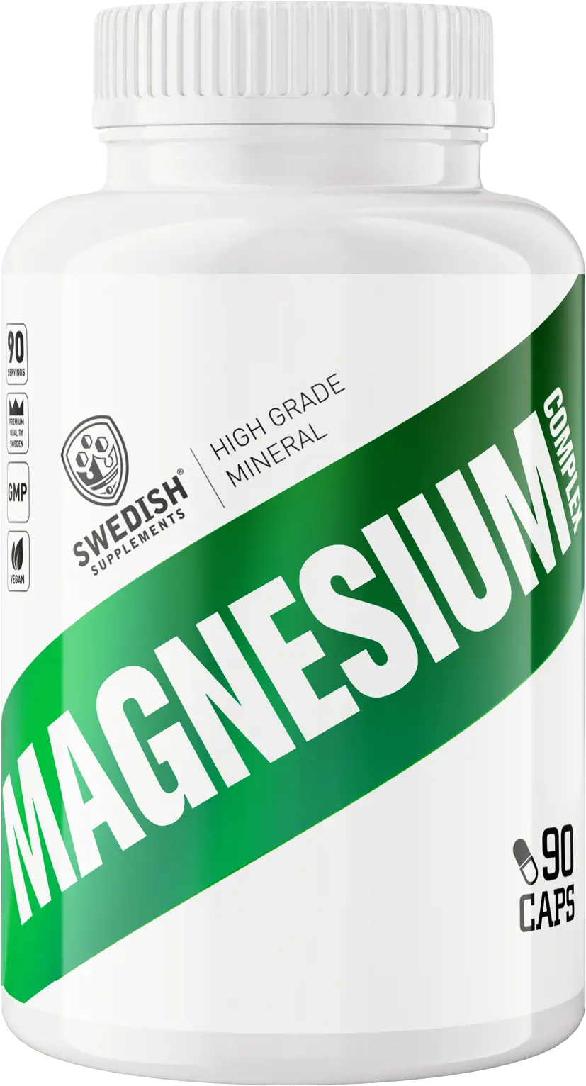 SWEDISH Supplements Magnesium Complex 4 Types Matrix ~ Citrate, Oxide, Gluconate, Bisglycinate Магнезиев Комплекс -  90 капсули, 90 дози