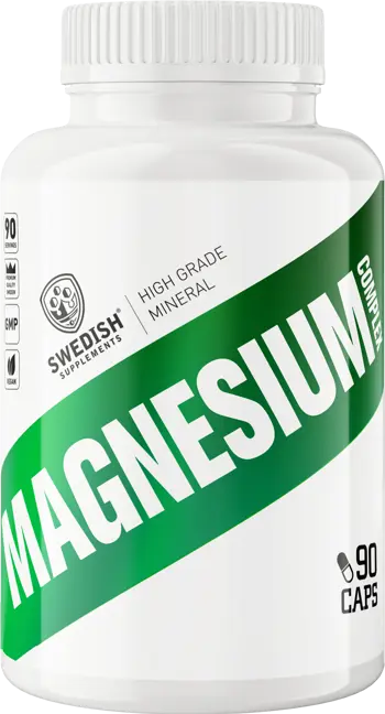 SWEDISH Supplements Magnesium Complex 4 Types Matrix ~ Citrate, Oxide, Gluconate, Bisglycinate Магнезиев Комплекс -  90 капсули, 90 дози