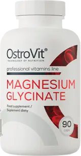 OstroVit Magnesium Glycinate 400 мг Serving of Magnesiuim Bisglycinate Магнезиев Бисглицинат - 90 капсули, 30 дози