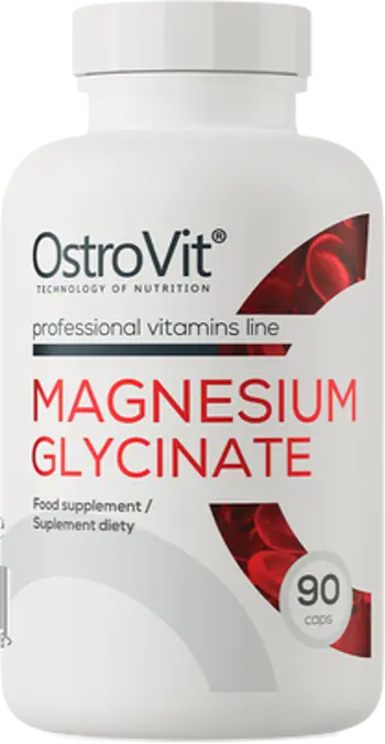 OstroVit Magnesium Glycinate 400 мг Serving of Magnesiuim Bisglycinate Магнезиев Бисглицинат - 90 капсули, 30 дози