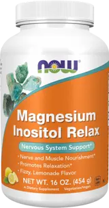 NOW Foods Magnesium Inositol Relax Powder Магнезий и Инозитол на Прах -  454 грама, 76 дози