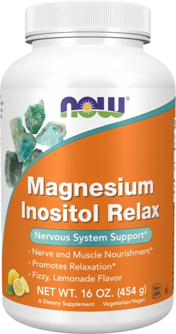 NOW Foods Magnesium Inositol Relax Powder Магнезий и Инозитол на Прах -  454 грама, 76 дози
