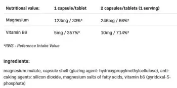 AllNutrition Magnesium Malate + B6 123 mg Магнезиев Малат с Витамин B6