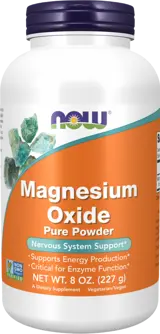 NOW Foods Magnesium Oxide Powder Магнезиев Оксид на Прах - 227 грама, 454 дози