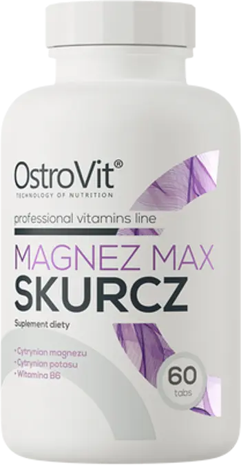 OstroVit Magnez MAX Anticramp Магнезиев Цитрат - 60 таблетки, 60 дози