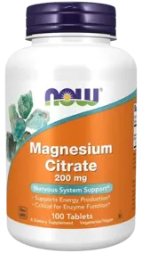 Now Foods Magnesium Citrate 200 мг Магнезий Цитрат