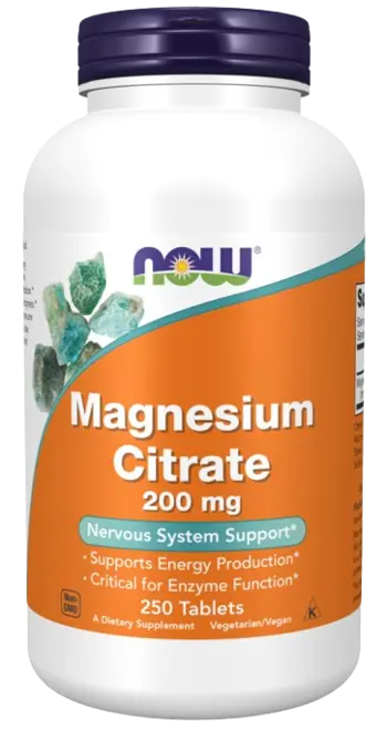 Now Foods Magnesium Citrate 200 мг Магнезий Цитрат