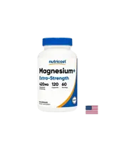 Nutricost Magnesium+ Extra-Strength Високодозирана формула за подкрепа на мускулите и нервната система х 120 капсули