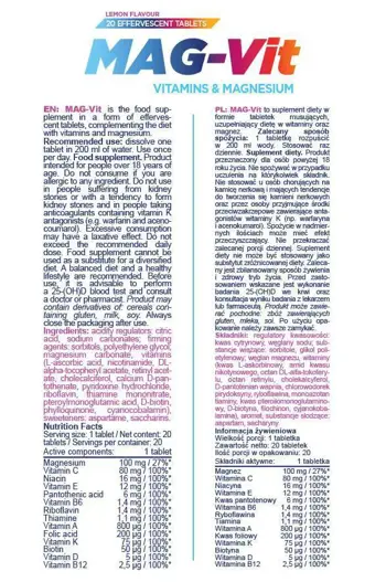 AllNutrition Mag-Vit Magnesium & Vitamins Effervescent Ефервесцентни таблетки с магнезий и витамини
