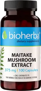 Bioherba Maitake Mushroom Extract 375 mg Екстракт от гъба Майтаке с цинк