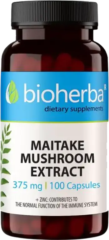 Bioherba Maitake Mushroom Extract 375 mg Екстракт от гъба Майтаке с цинк
