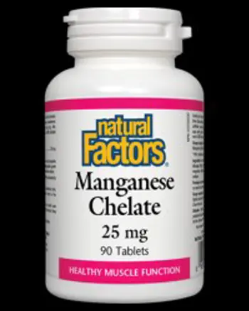 Manganese Chelate 25 mg 90 Таблетки, 90 Дози