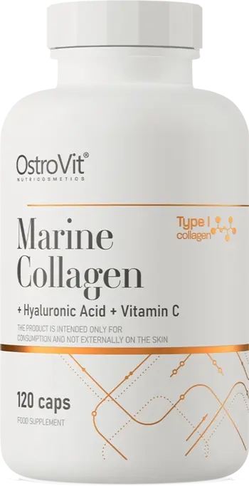 OstroVit Marine Collagen + Hyaluronic Acid and Vitamin C - 120 капсули, 30 дози