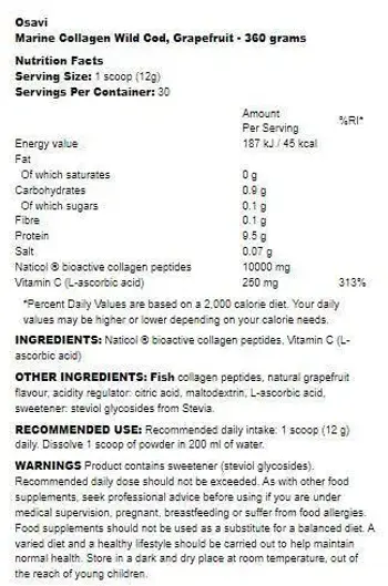 Osavi Marine Collagen Naticol® Bioactive Collagen Peptides from Wild Atlantic Cod