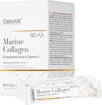 OstroVit Marine Collagen & Hyaluronic Acid Powder with Vitamin C За здраве на кожата, косата и ставите