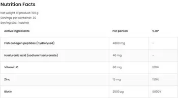 OstroVit Marine Collagen & Hyaluronic Acid Powder with Vitamin C За здраве на кожата, косата и ставите