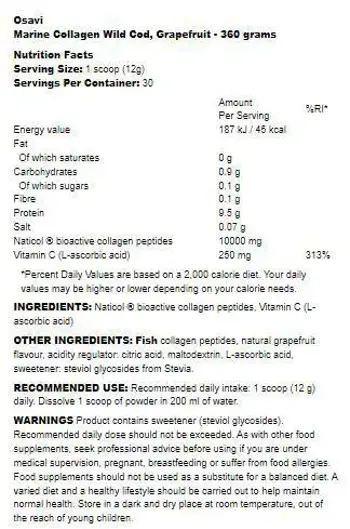 Osavi Marine Collagen Naticol® Bioactive Collagen Peptides from Wild Atlantic Cod