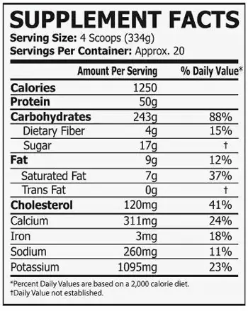 Core Champs Mass Gainer High Calorie Gainer за Качване на Мускулна Маса