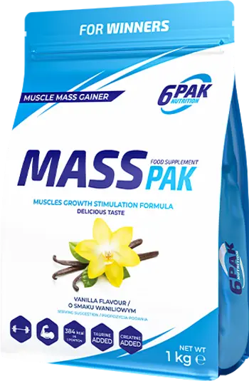 6PAK Nutrition MASS PAK Гейнър - 1000 грама, 10 дози