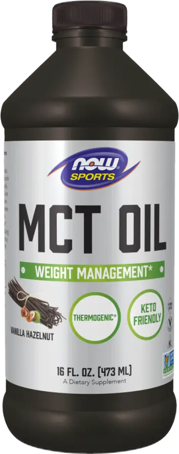 NOW Foods MCT Oil - Flavored Средноверижните Триглицериди (MCTs) - 473 мл, 32 дози