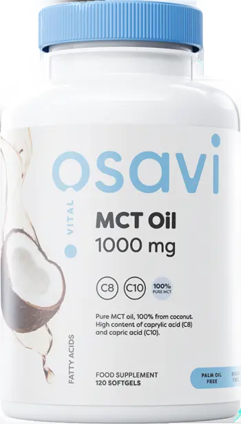 Osavi MCT Oil 1000 mg C8 + C10 Чисто MCT масло от кокос
