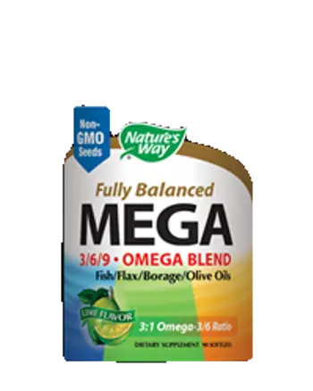 Nature's Way Mega EFA Blend 1350 mg Омега 3-6-9 за хормонален баланс х 90 Гел капсули