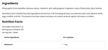 EthicSport Melatonin 1 mg За по-добър сън и възстановяване