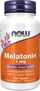 NOW Foods Melatonin 1 мг Мелатонин - 100 таблетки, 100 дози