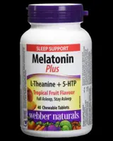 Melatonin PLUS L-Theanine + 5-HTP 40 Дъвчащи таблетки, 40 Дози
