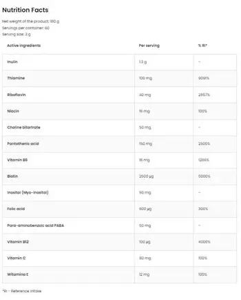 OstroVit Pharma Methyl B-complex Powder В подкрепа на нервната система и енергията