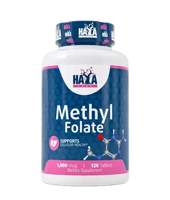 HAYA LABS Methyl Folate 1000 mcg Активна форма на фолиева киселина - 120 таблетки