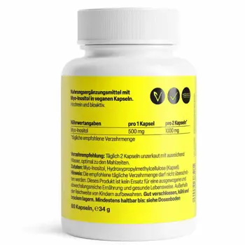 ZEINpharma Myo-Inositol 500 mg Мио-Инозитол за хормонален баланс и нервна система х 60 капсули