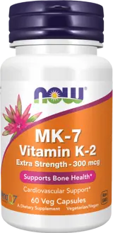NOW Foods MK-7 Vitamin K-2 300 мг Extra Strength MenaQ7® Витамин МК7 / Менакинон