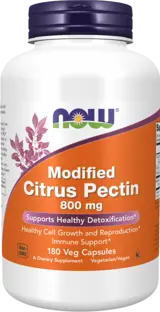 NOW Foods Modified Citrus Pectin 800 мг PectaSol-C® Цитрусов Пектин - 180 веге капсули, 30 дози