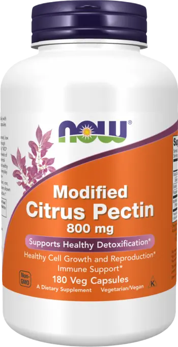 NOW Foods Modified Citrus Pectin 800 мг PectaSol-C® Цитрусов Пектин - 180 веге капсули, 30 дози