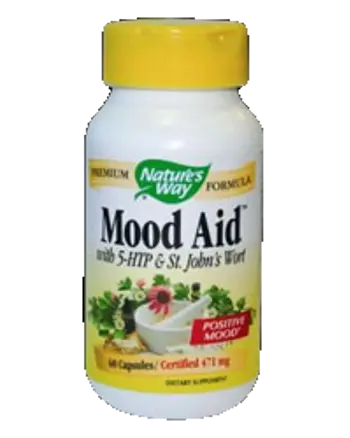 Nature's Way Mood Aid with 5-HTP & St. John's Wort За добро настроение и емоционален баланс х 60 капсули