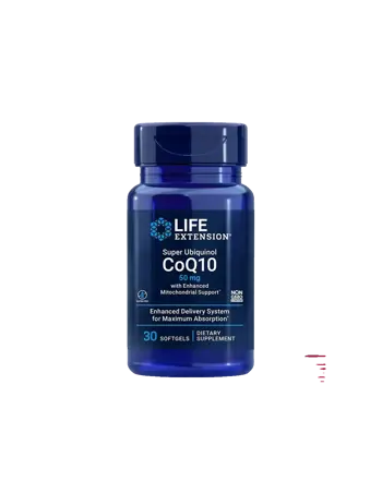 Life Extension Super Ubiquinol CoQ10 (убиквинол) 50 mg + Шиладжит 50 mg х 30 софтгел капсули