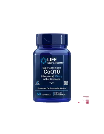 Life Extension Super-Absorbable CoQ10 (убиквинон) 100 mg + d-Лимонен Мощен антиоксидант за здраво сърце