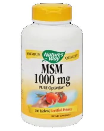Nature's Way MSM 1000 mg OptiMSM® за здрави стави и съединителна тъкан х 200 капсули