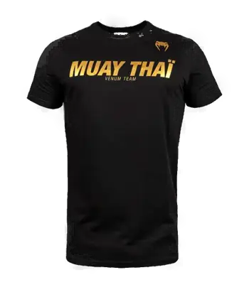 Venum Muay Thai VT T-shirt Черна/Златна