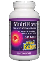 Natural Factors MultiFlow Витамини и Минерали за енергия и здраве на сърцето х 180 таблетки