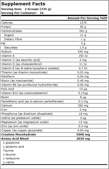 100% Premium Mass Gainer 5454 грама