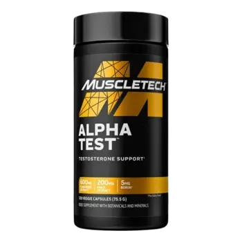 MuscleTech Alpha Test Testosterone Support Тестостеронов Бустер - 120 капсули, 30 дози