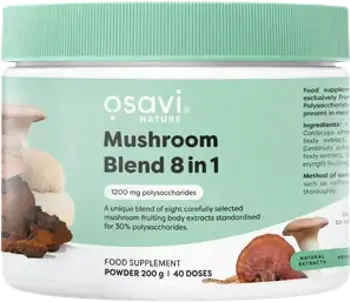 Osavi Mushroom Blend 8 in 1 Мощен микс от 8 гъби за имунитет, енергия и фокус
