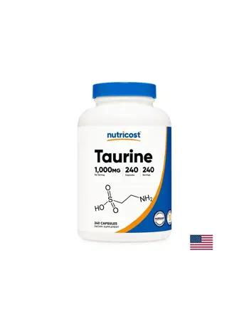 Nutricost Taurine 1000 mg Таурин за мускулна функция и издръжливост х 240 капсули