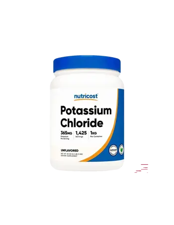 Nutricost Potassium Chloride Мускулна и сърдечно-съдова система х 1 кг прах