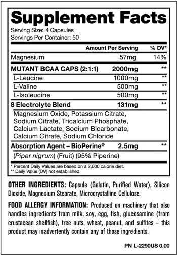 MUTANT 100% Free Form BCAA