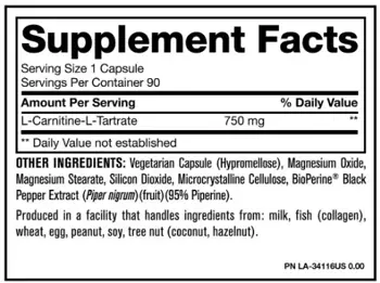 MUTANT CARNITINE 750 mg 90 капсули